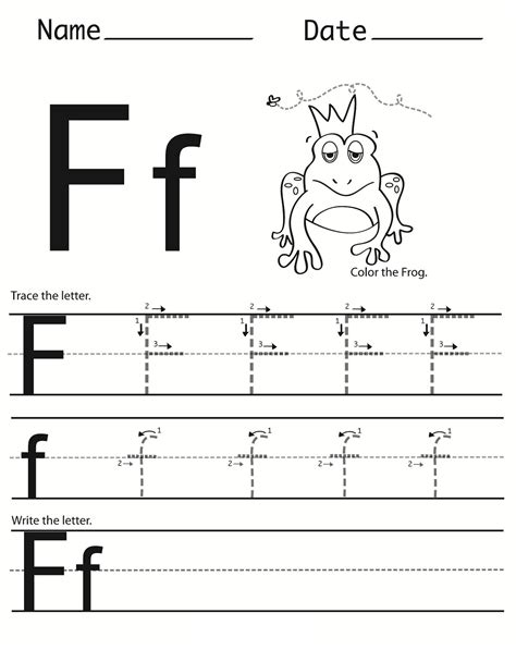 letter f worksheet for kindergarten