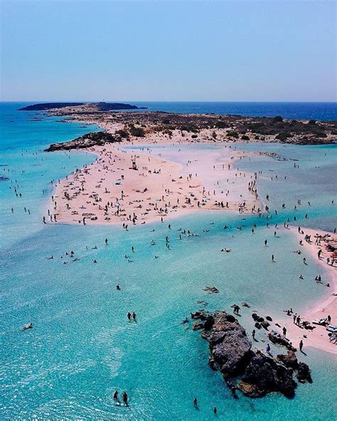 The Pink Sand Lagoon In Crete Elafonisi Beach 🏖 Have You Experienced This Place Balos
