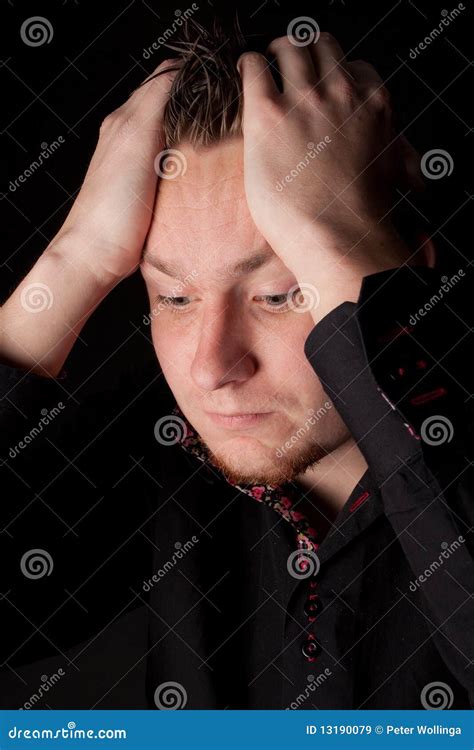 Depressed Young Businessman Stock Image Image Of Background Confused
