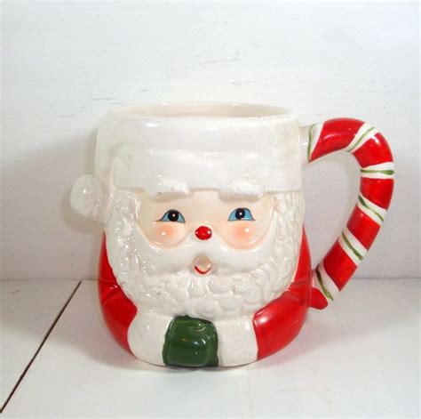 Vintage Santa Mug Santa Claus Christmas Cup 2862 Etsy