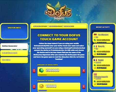 Dofus Touch Hack Cheat Online Generator Goultines Kamas