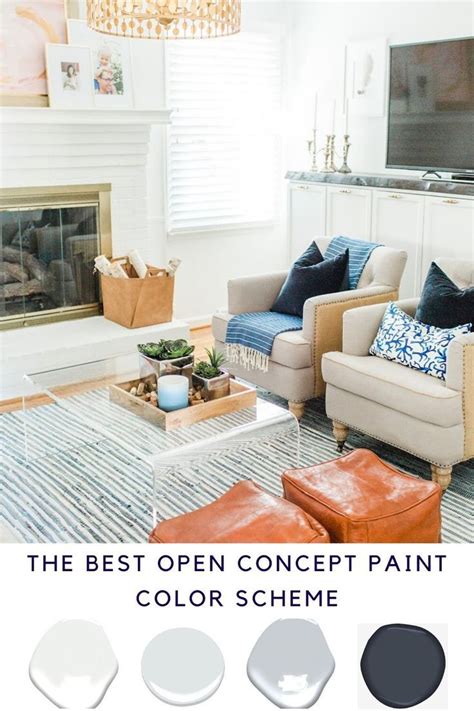 Open Concept Paint Color Scheme Living Room Decor Colors Paint Color