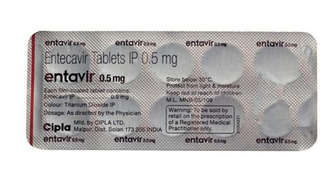 Entavir Tablets Packaging Type Blister Medicine Type Allopathic