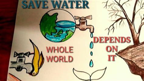 How to draw earth, save water drawing, save earth, how to draw, turn words into cartoon, drawing tutorials, drawing ideas, save water poster, please subscribe my drawing channel for more videos. How to draw save water save life || Best drawing idea for ...