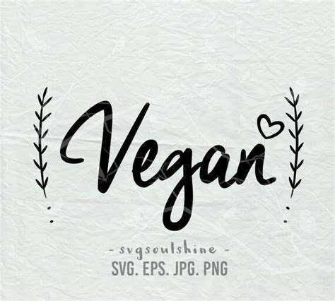 Vegan Svg File Silhouette Cutting File Cricut Clipart Print Etsy