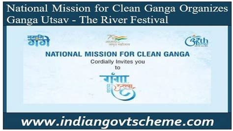 national mission for clean ganga organizes ganga utsav the river festival