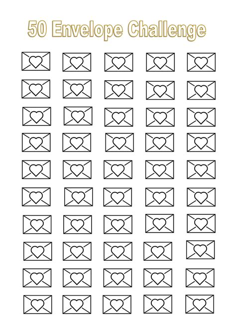 Printable 100 Envelope Challenge Chart