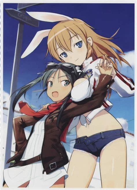 Strike Witches Lucchini And Charlotte Female Anime Strike Witches Witch Series