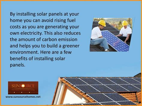 A solar energy installation will help sell your home 20% faster than residences without solar panels.8. PPT - Benefits of Solar Panels for Home PowerPoint ...
