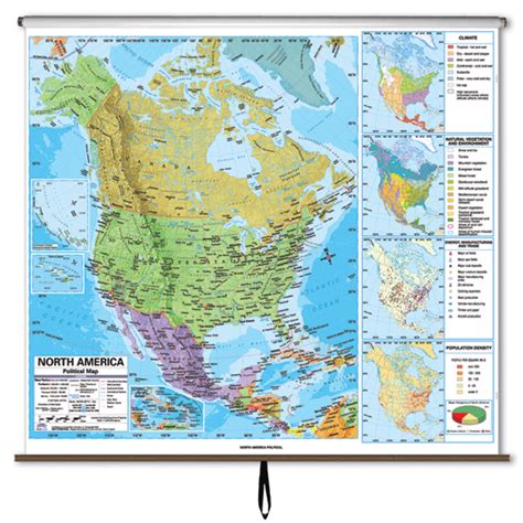 Continent Roll Down Maps North America Advanced Political Classroom