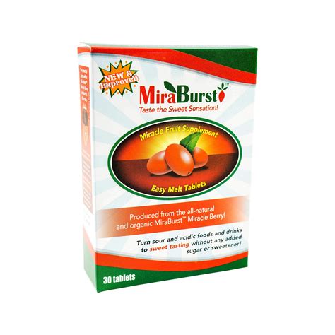 Miraburst Easy Melt Miracle Berry Tablets 30 Count Turns Sour And