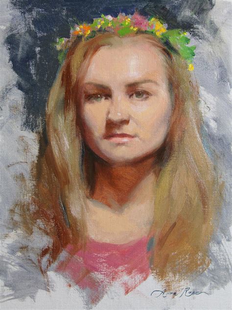 Russian Girl Painting By Anna Rose Bain