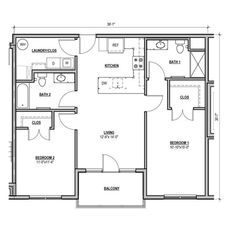 2 bedroom house plans ideas from our architect |* ideal 2 bedroom modern house designs. C+ - Statesman Apartments