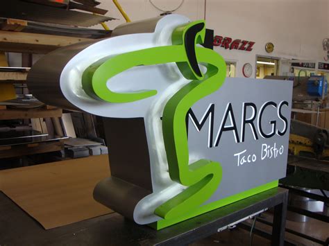 Monument Sign Created For A Restaurant Reverse Pan Channel Logo With