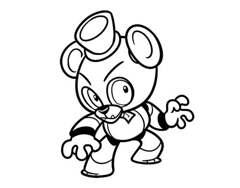 Toy Freddy From Five Nights At Freddys Coloring Page