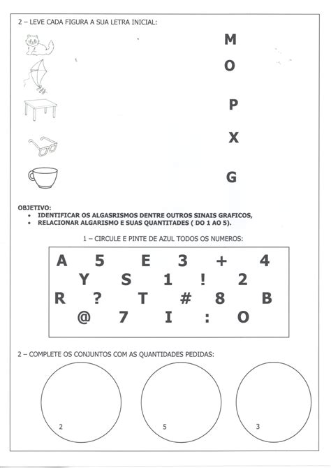 Avaliação Diagnóstica 1 Ano Letras E Números · Alfabetização Blog