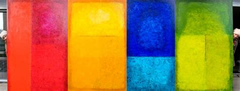 Color Fields Four Tych Who Is Afraid For Red Yellow