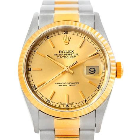 Rolex Datejust Steel 18k Yellow Gold Watch 16233 Swisswatchexpo