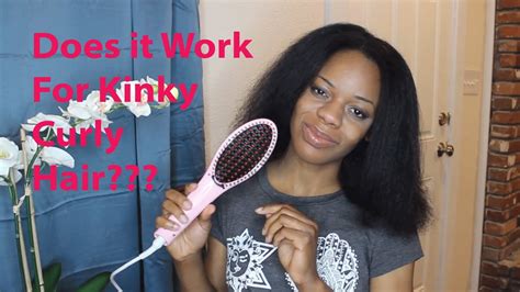 Top 5 straightening brushes for black african american hair. NASV Hair Brush Straightener Natural Kinky Hair - YouTube