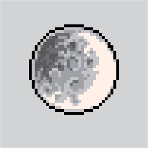 Pixel Art Illustration Moon Pixelated Moon Shiny Moon Pixelated For