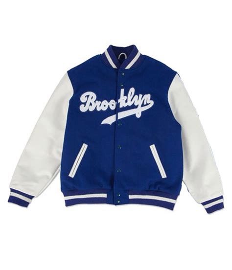 White And Blue Brooklyn Dodgers Varsity Jacket Jackets Masters