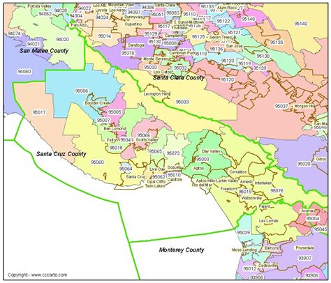 Zip Code Map Monterey County Ca Map Of World
