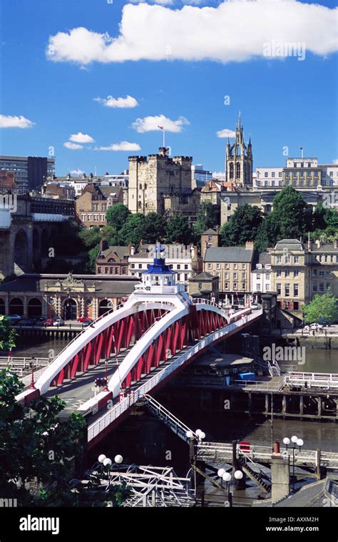 Swing Bridge And Castle Newcastle Newcastle Upon Tyne Tyne And Wear