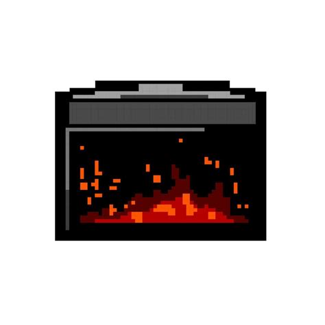 Brick Fireplace Game Pixel Art Vector Illustration 23875377 Vector Art