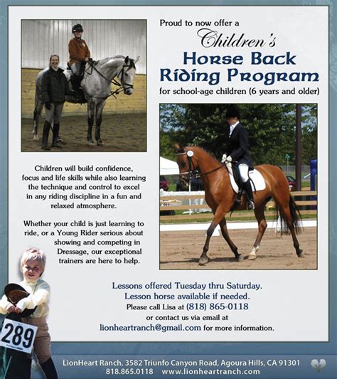 Childrens Horse Back Riding Program
