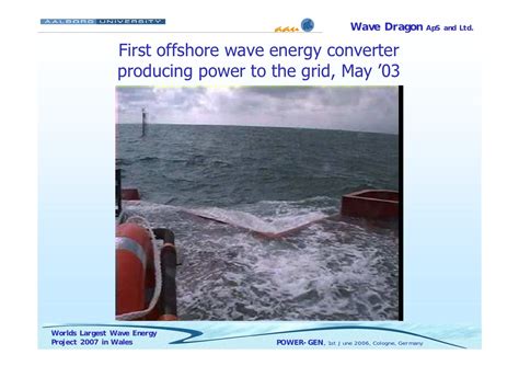 Wave Dragon Project In Wales Power Gen 2006d