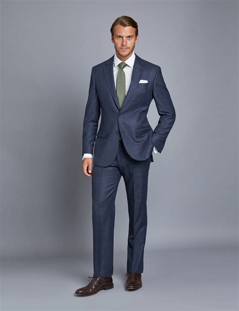 Mens Blue Tailored Fit Italian Suit 1913 Collection Hawes And Curtis