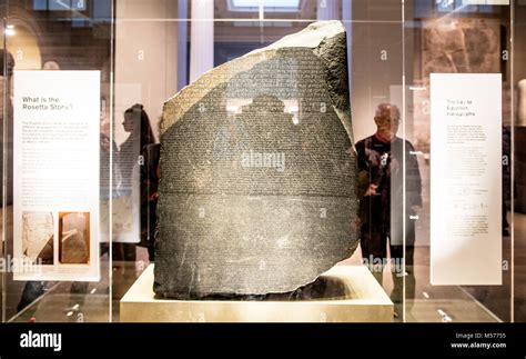 The Rosetta Stone In The British Museum London Uk Stock Photo Alamy