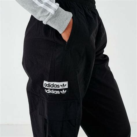 Adidas Originals Womens Baloon Cargo Pants Size M Black Fl9103 For