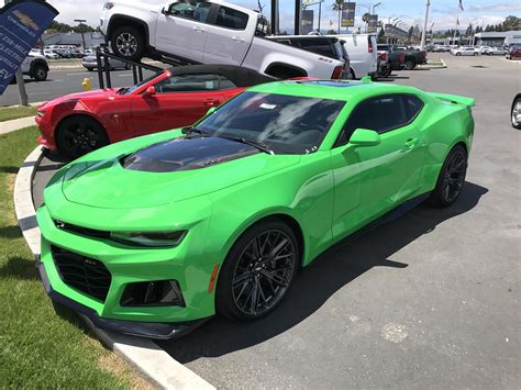 Krypton Green Zl1 Looks Great On This Car Camaro