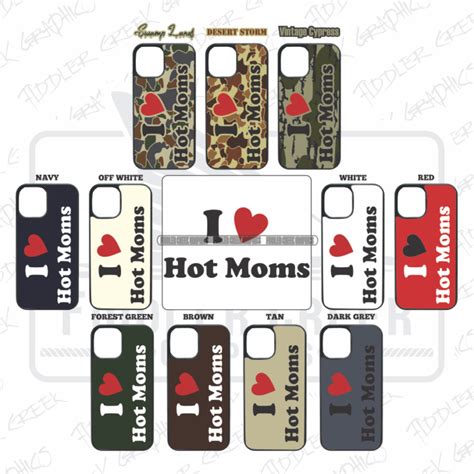 Iphone I Heart Hot Moms Case Bad Bass Designs