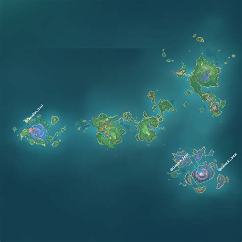 Map Of Inazuma With New Islands Genshinimpactleaks