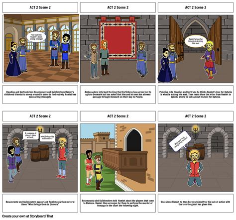 Hamlet Act Scene Storyboard By E Cb