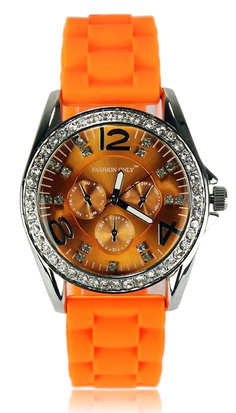 wholesale watches Orange Womens Diamante Watch