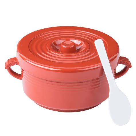 72 Oz Red Plastic Handled Rice Container With Lid And Spoon