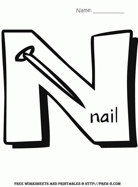 Plus use the exclamation and question marks for. Letter N Preschool Coloring Pages - Coloring Home