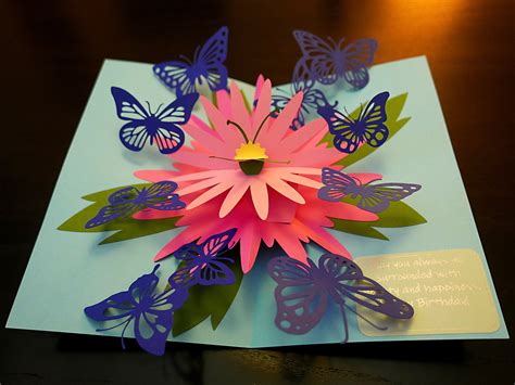 DIY Pop-up Butterfly Explosion Card Template SVG and PDF files for