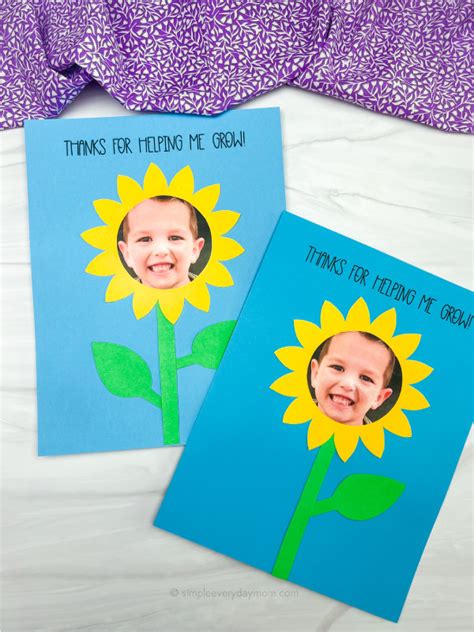 Sunflower Mothers Day Craft For Kids Simple Everyday Mom