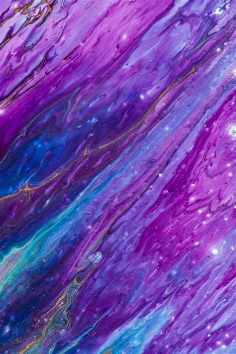 Abstract Painting Blue And Purple Painting Unique Wall Art Etsy In