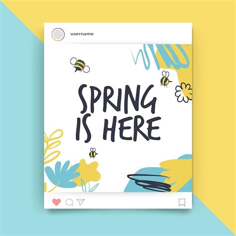 Free Vector Abstract Painted Child Like Spring Instagram Post