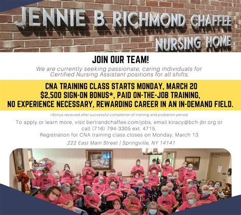 Jennie B Richmond Nursing Home Offering Cna Training Course In March