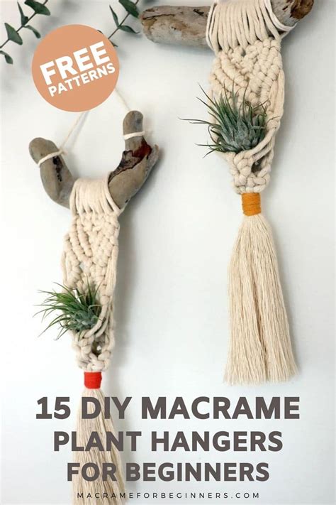 15 Completely Free Macrame Plant Hanger Patterns Every Beginner Can