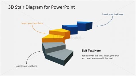 3d Powerpoint Diagram Staircase Slidemodel