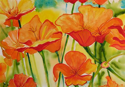 Sunny Poppies Painting By Suzanne Willis Fine Art America
