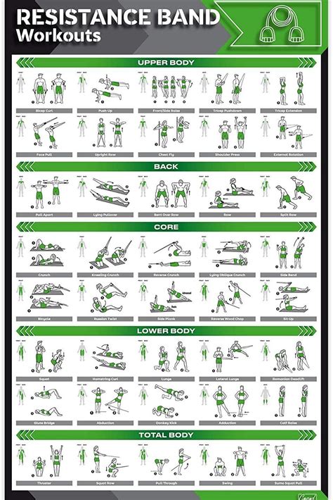 Resistance Band Workout Poster In 2020 F7e Gym Workout Guide Workout
