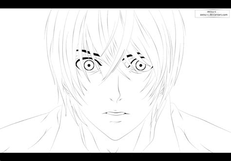 Death Note Kira Lineart By Zetsu C On Deviantart